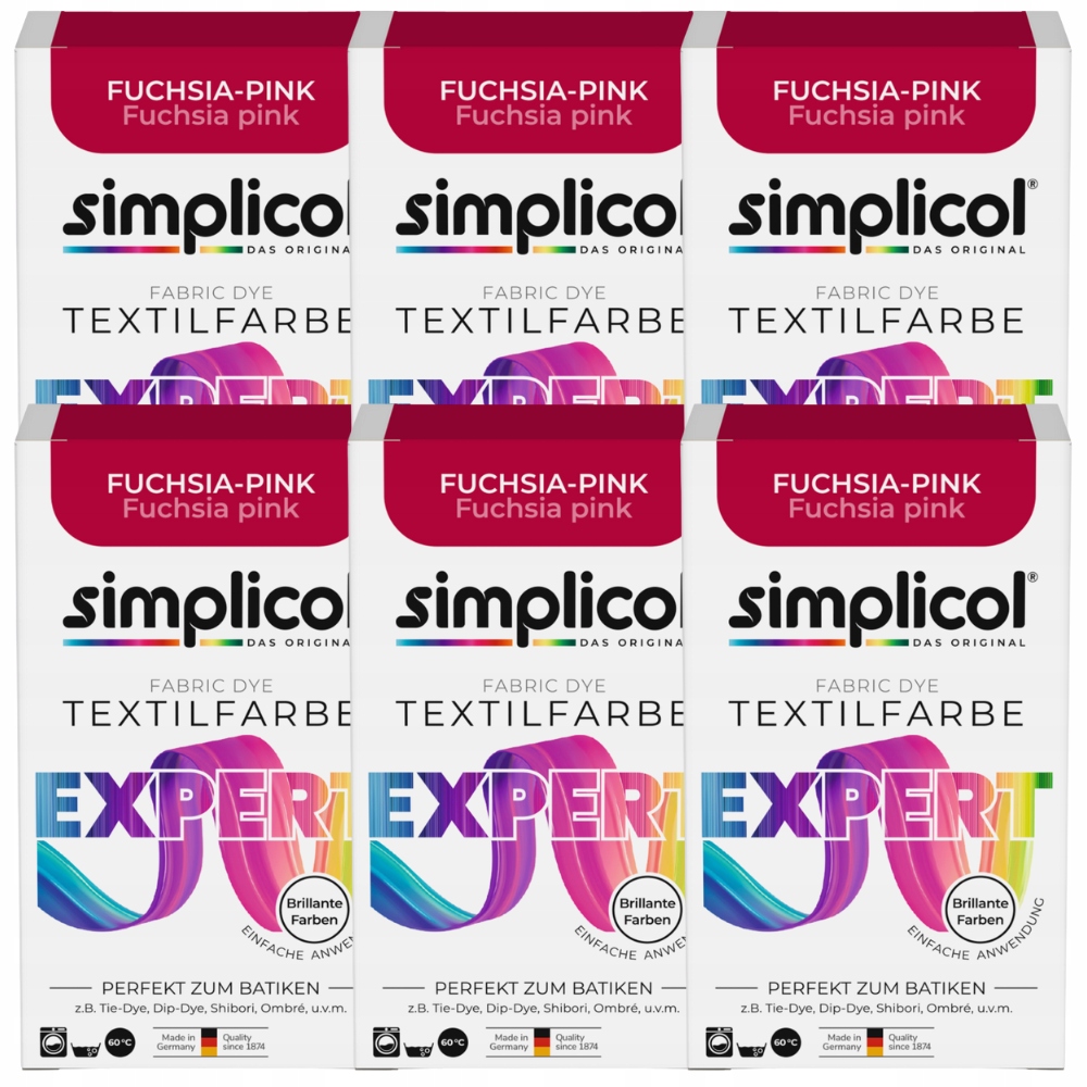 Simplicol Expert Barvivo pro tkaniny Fuchsia-Pink 6x150 g