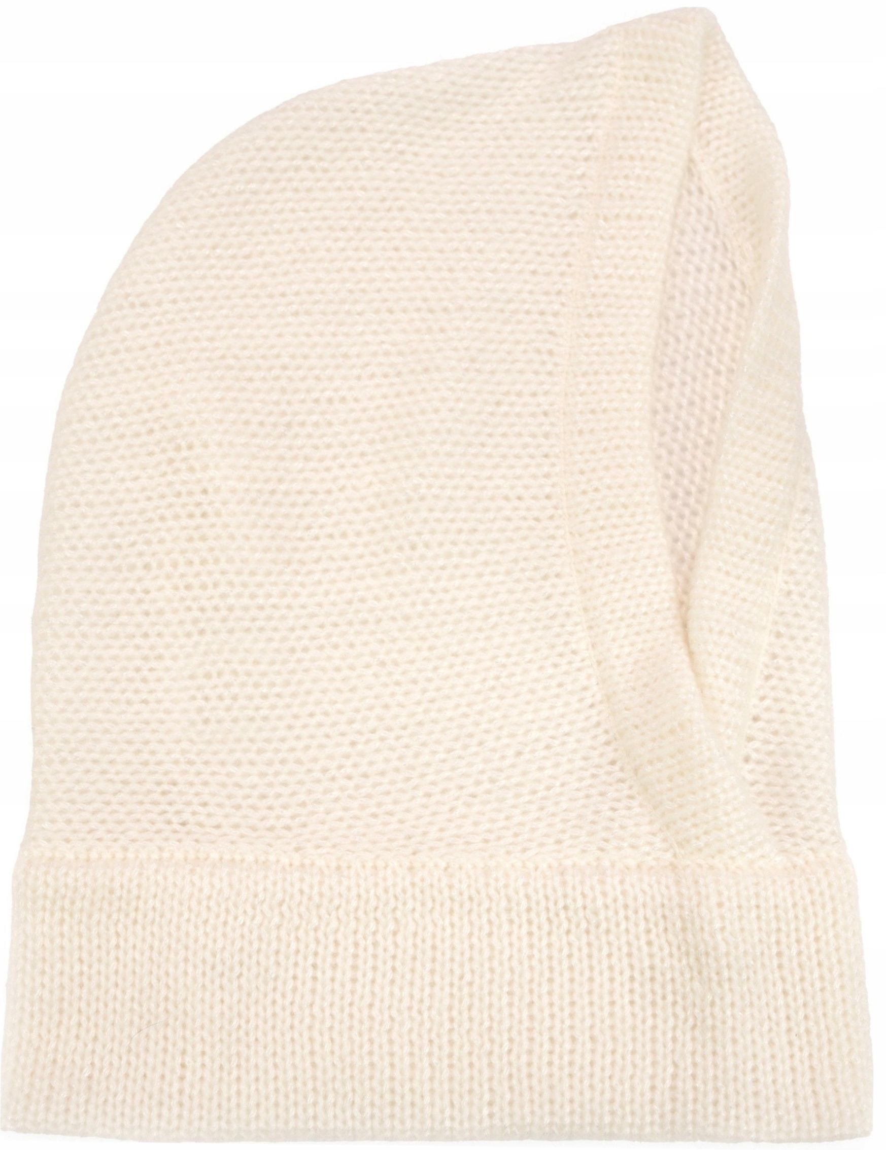 Dámská čepice Balaclava Kopica – kapuce místo čepice, polský merino Ecru