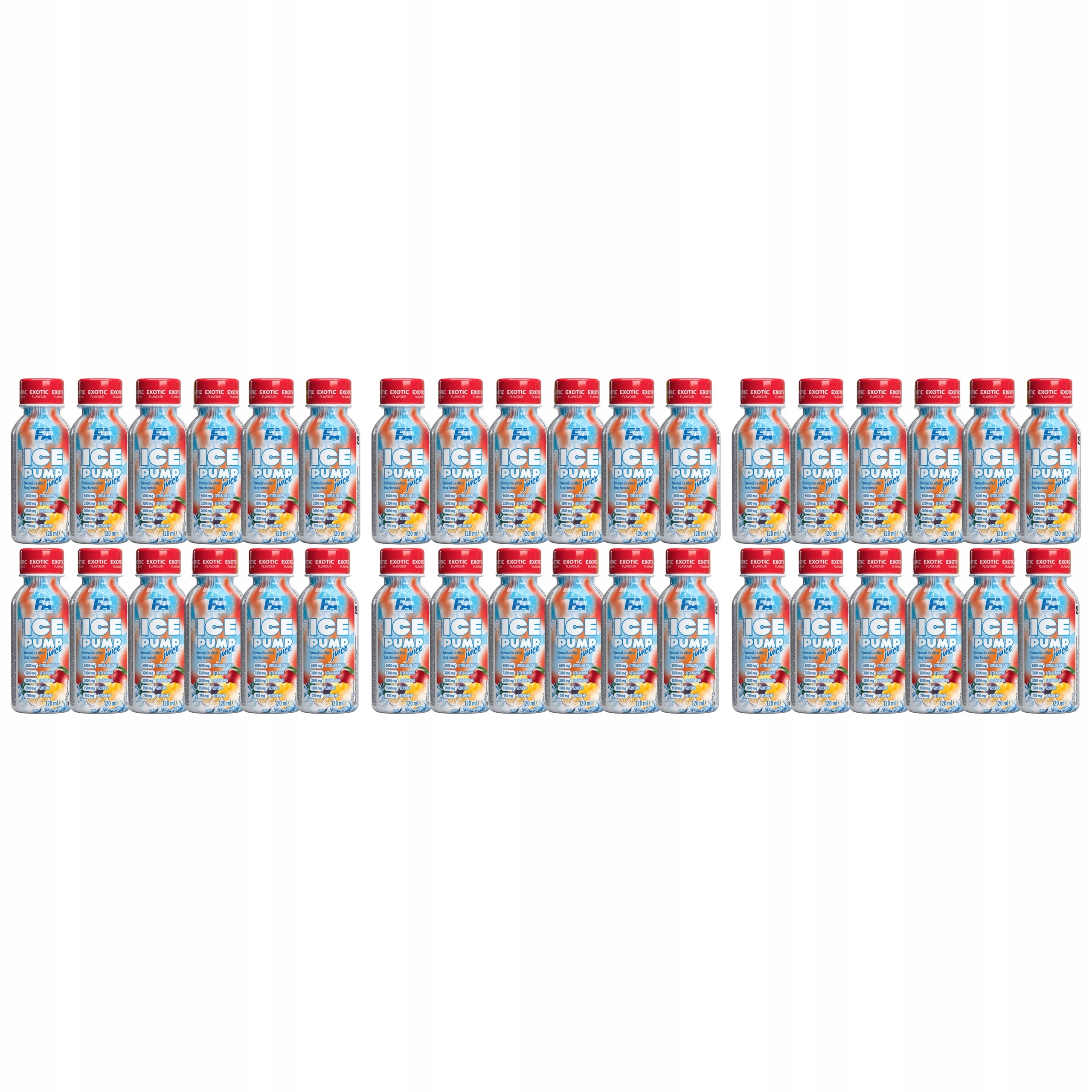 3x Pump Juice Citrulin Kofein Beta-Alanin Pre-Workout 12x120 ml Fa