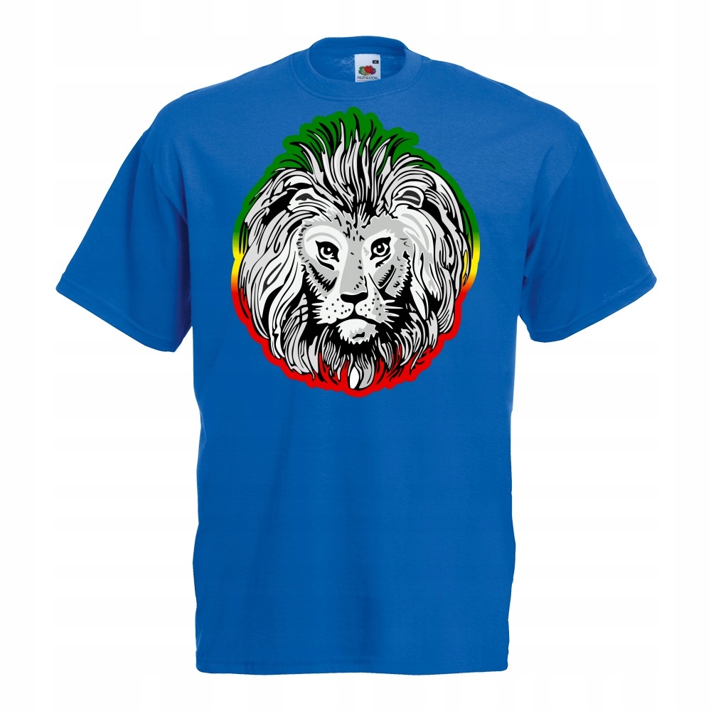 

Koszulka z nadrukiem reggae lew rasta rastaman XL