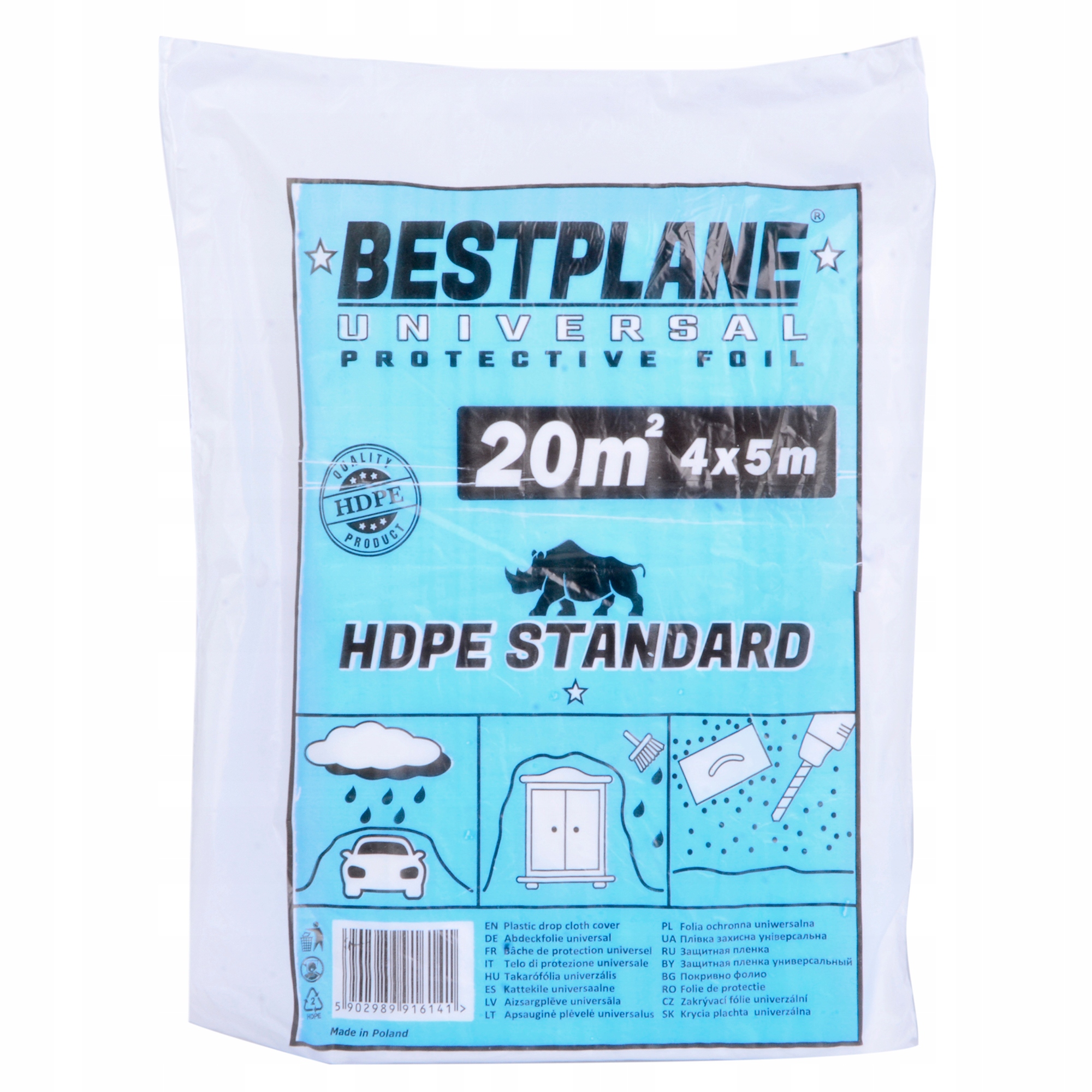 FOLIA MALARSKA BUDOWLANA UNIWERSALNA 4X5 20M2