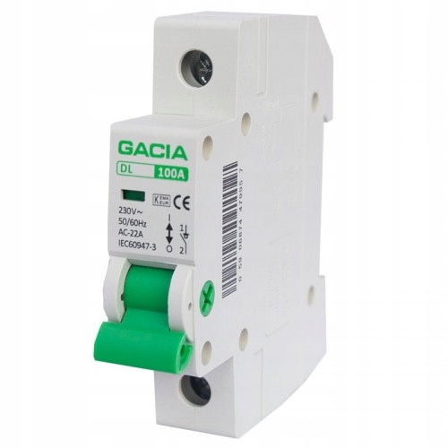 

Rozłącznik wyłącznik izolacyjny Gacia 1P 63A 230V