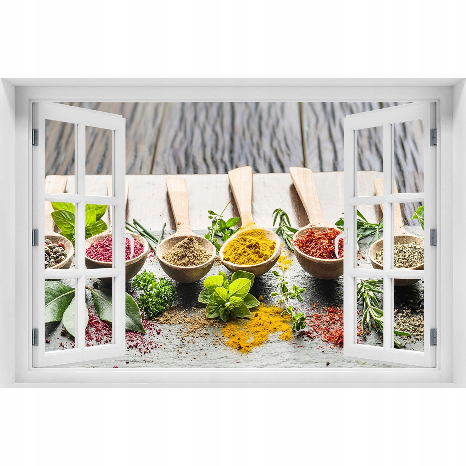 

Naklejka 3D Okno samoprzylepne Kolorowe przyprawy