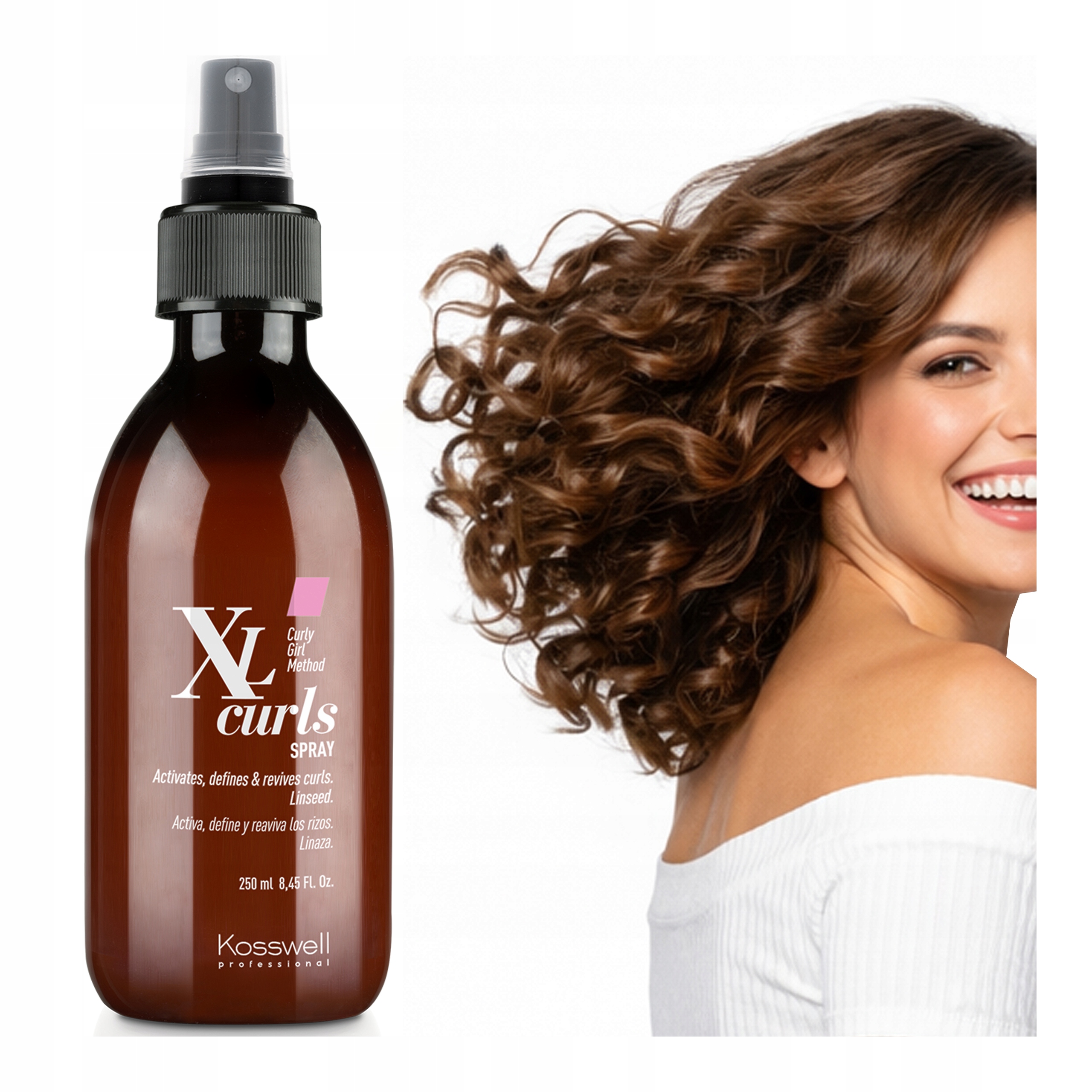 Sprej na kudrnaté vlasy Kondicionér Aktivátor kroucení pro vlny a kadeře Kosswell