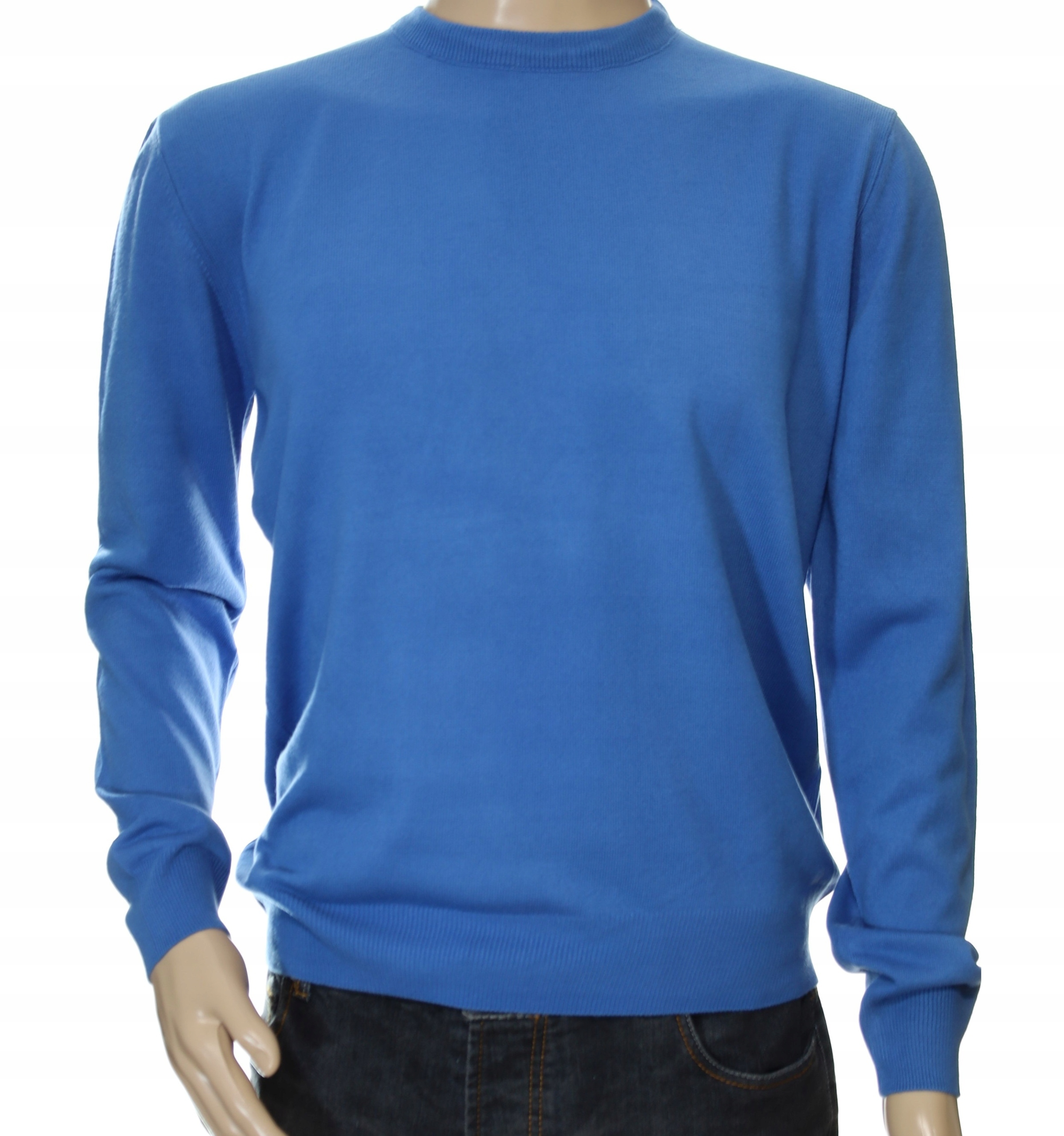 Pánský svetr z kašmíru a merino vlny XL kašmírový ultramarínový 104