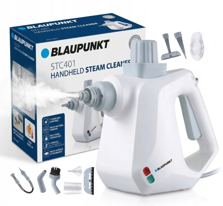 Myjka Parowa 3.5 Bar 400 ml Akcesoria Dysze Blaupunkt STC401 Gorąca Para