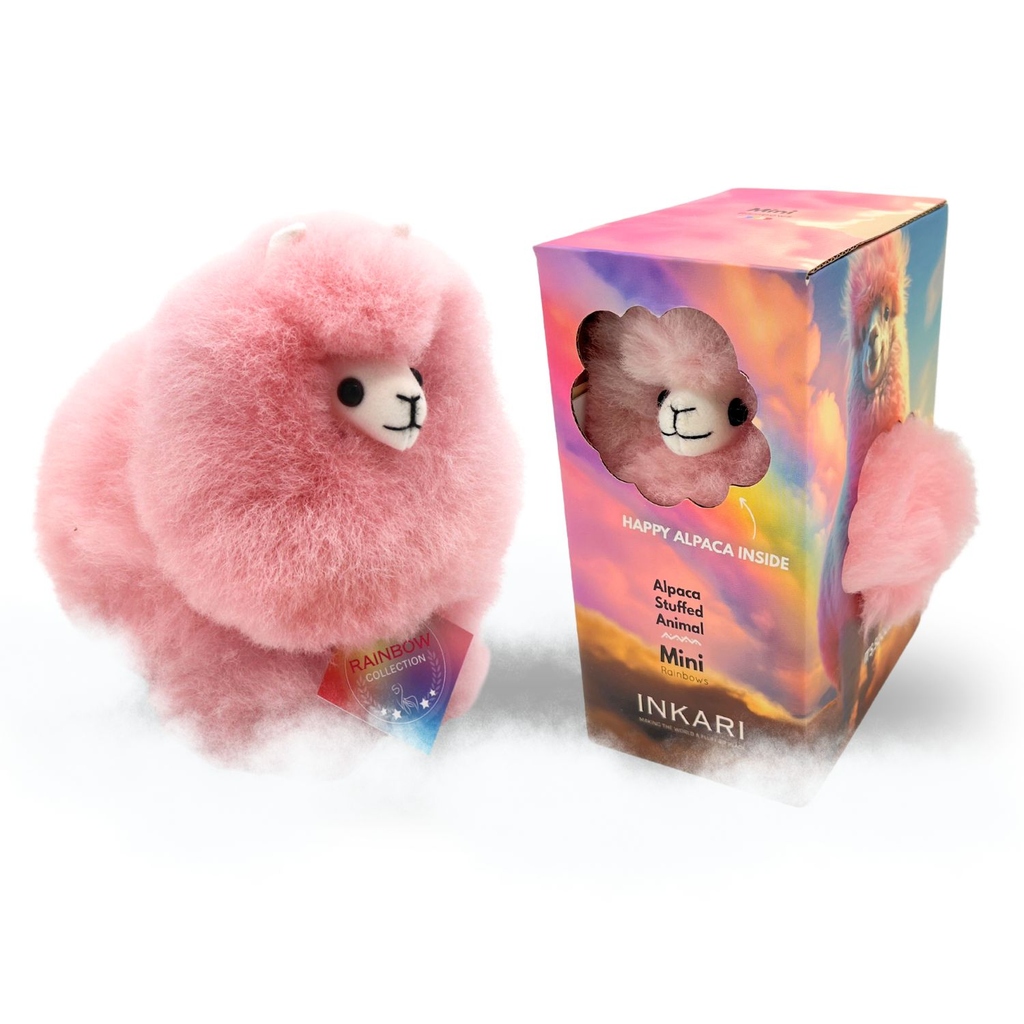 Inkari Alpaka mini Cotton Candy mini maskotka różowa kolekcja Rainbow