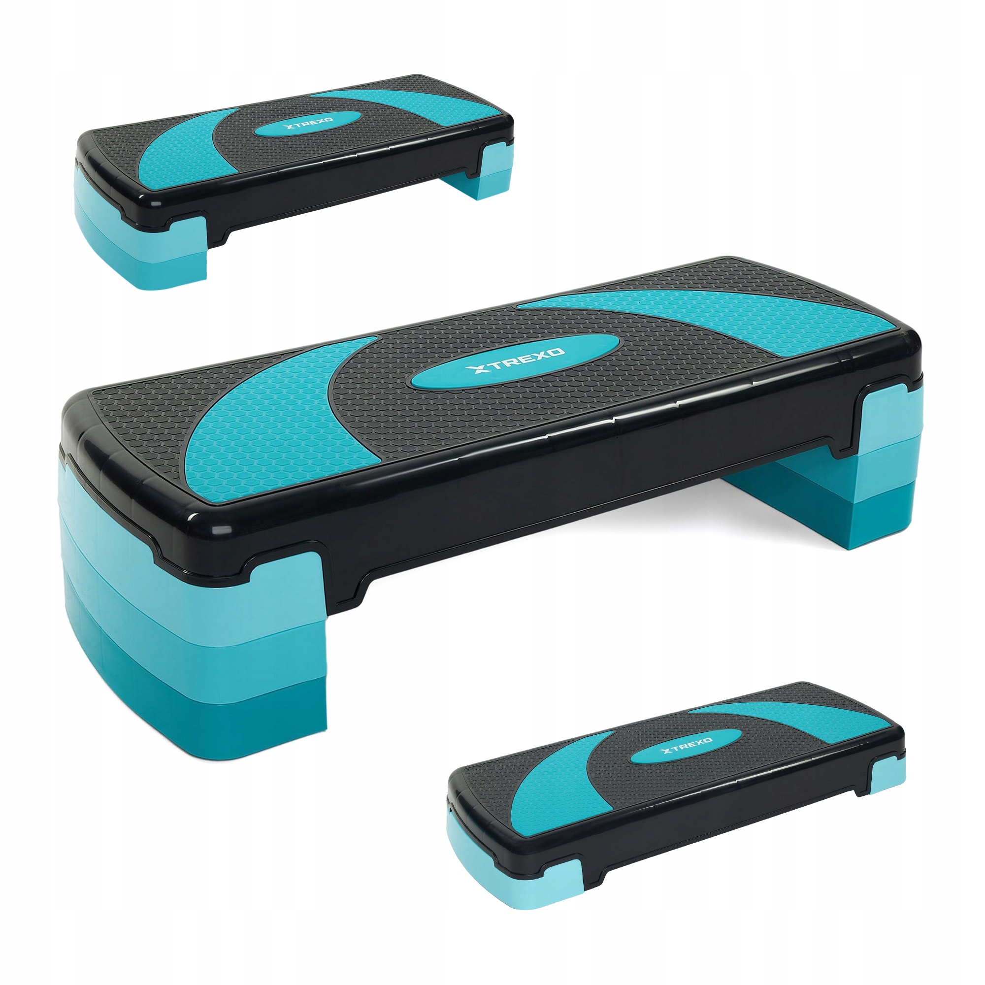 Step do aerobiku Xtrexo TXO-B4W009 niebieski 78x30x20 cm Regulacja