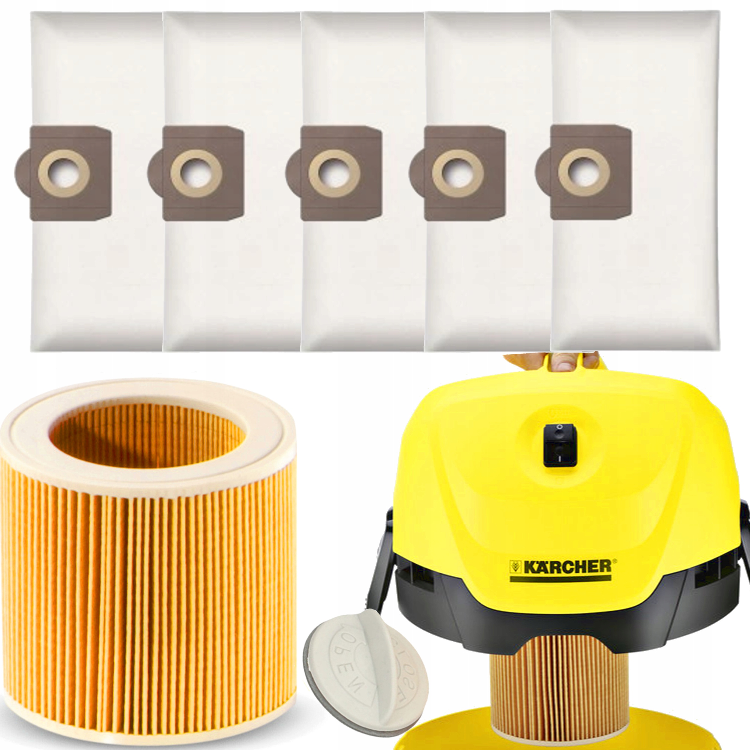 

5x Worki + Filtr Do Odkurzacza Karcher Wd 3.200