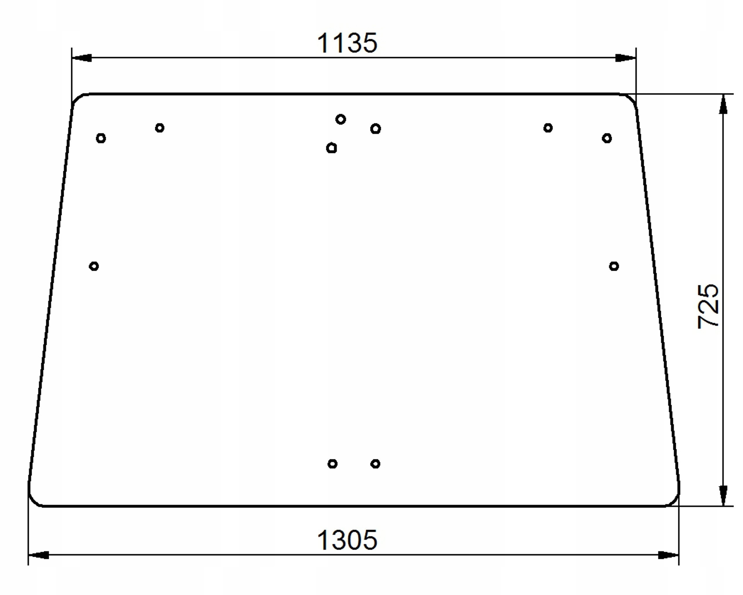 sklo pro traktor Kubota zadní 3N35071010