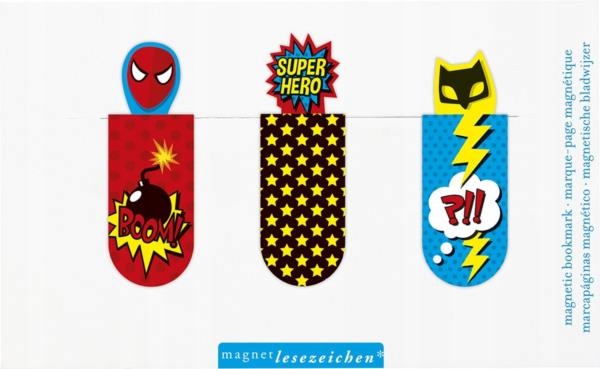 Zakładka Magnetyczna Superbohaterowie Zestaw 3 Szt