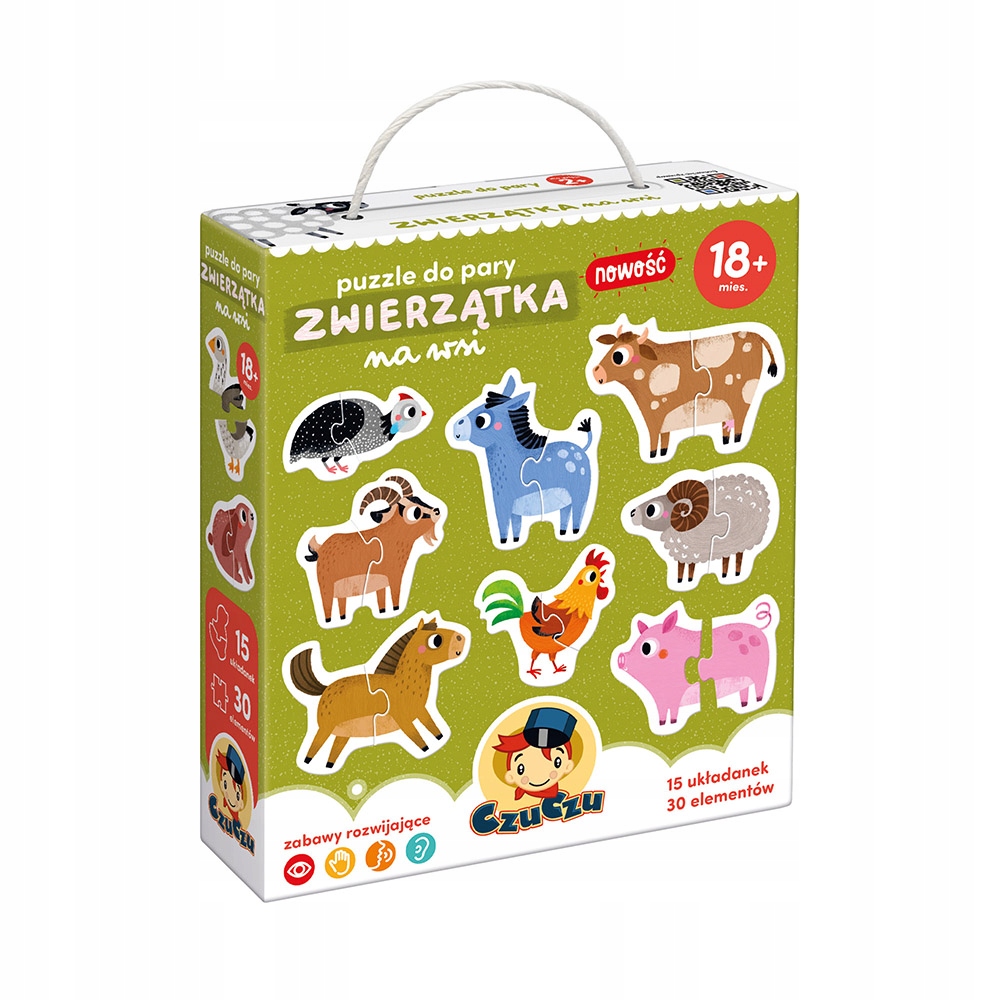 

CzuCzu Puzzle do pary zwierzątka na wsi 18m+