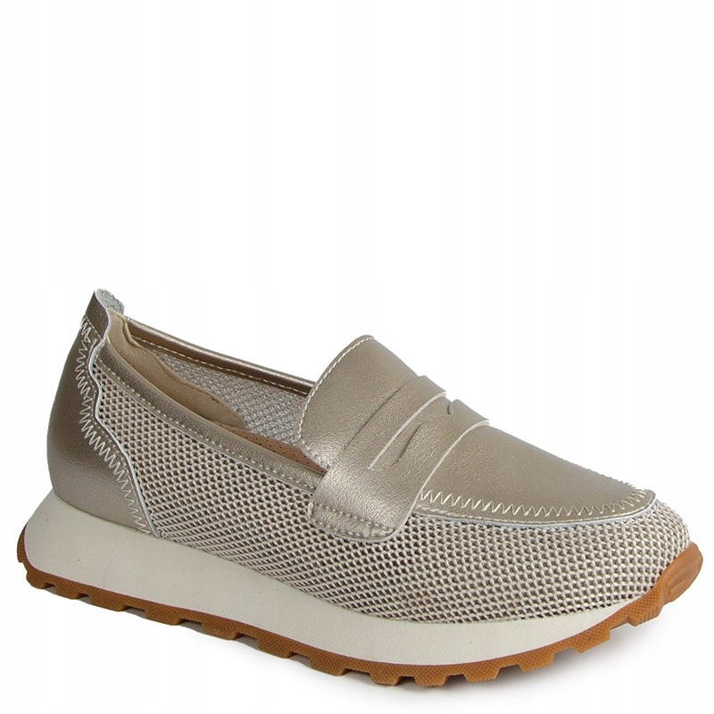 Cambell 26-19406GD Zlaté Kožené Mokasíny 37