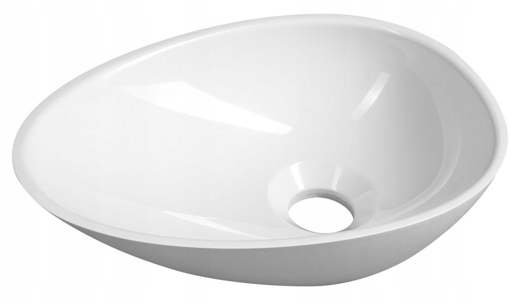 Kea umývadlo na dosku, liaty mramor, 32x22 cm, biela (KE320) /po/