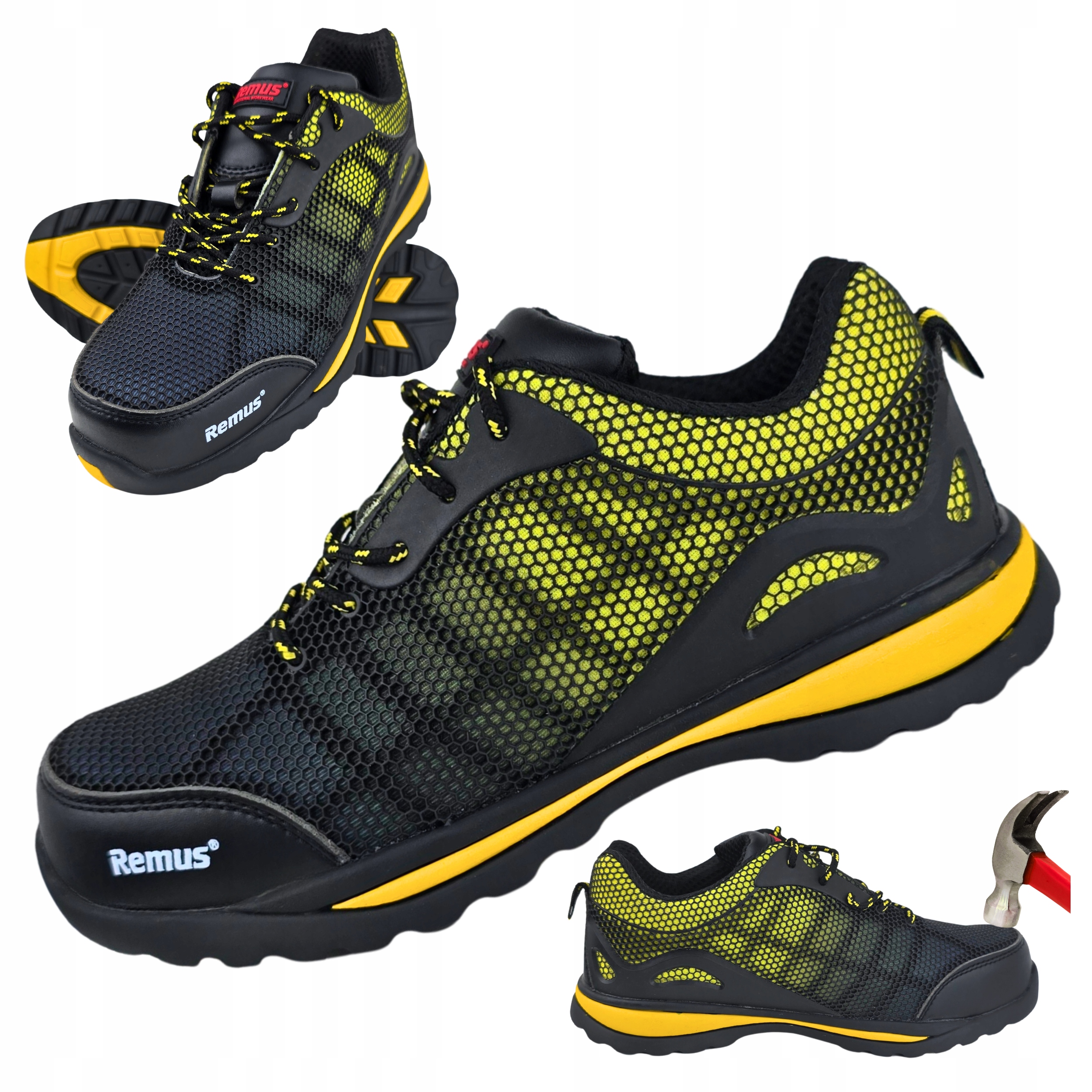 Pracovní boty S1 bezpečnostní polobotky Prodyšné Lehké s špičkou Rychleschnoucí