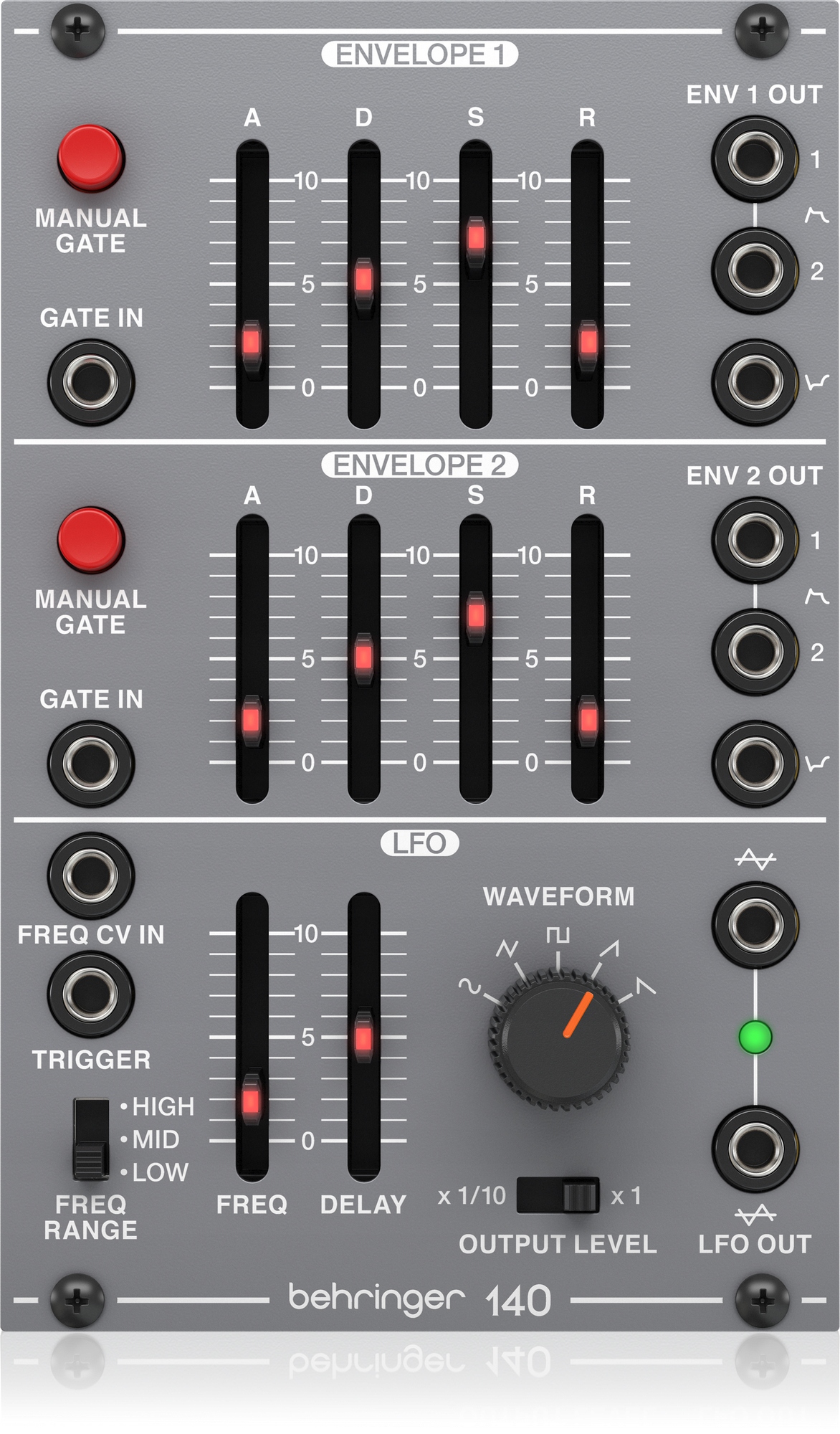 Behringer 140 Dual Envelope/lfo modul dual envelope/LFO pro Eurorack
