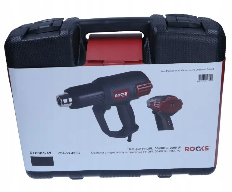 ROOKS Opalarka Z Regulowaną Temperaturą Profi, 50-600c, 2000 W Marka Rooks