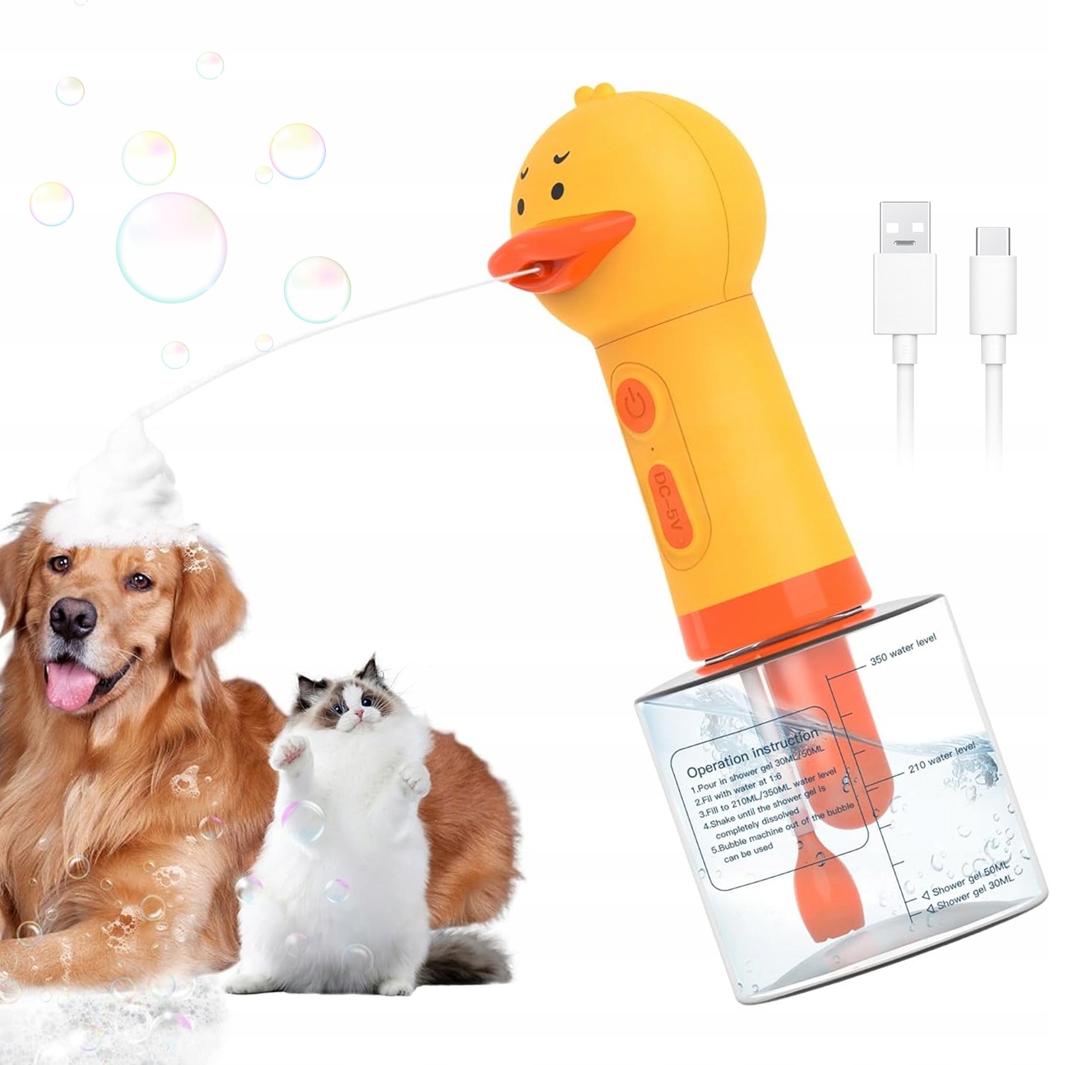 Levně Elektrický Pěnový Napěňovač Šamponu Pro Čištění Psů