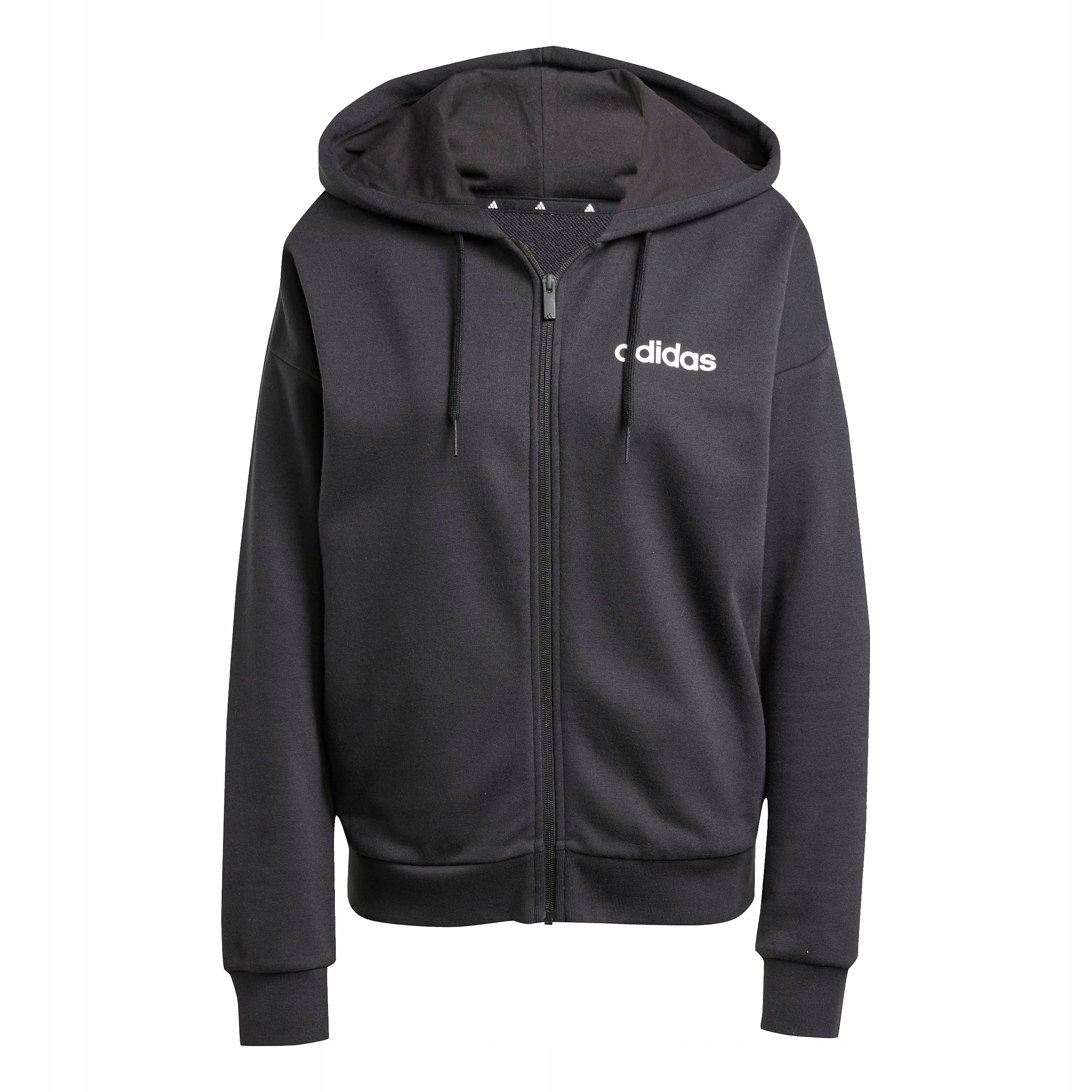 Pánská mikina s kapucí rozepínací Adidas W Lin Ft Fz Hd XXL