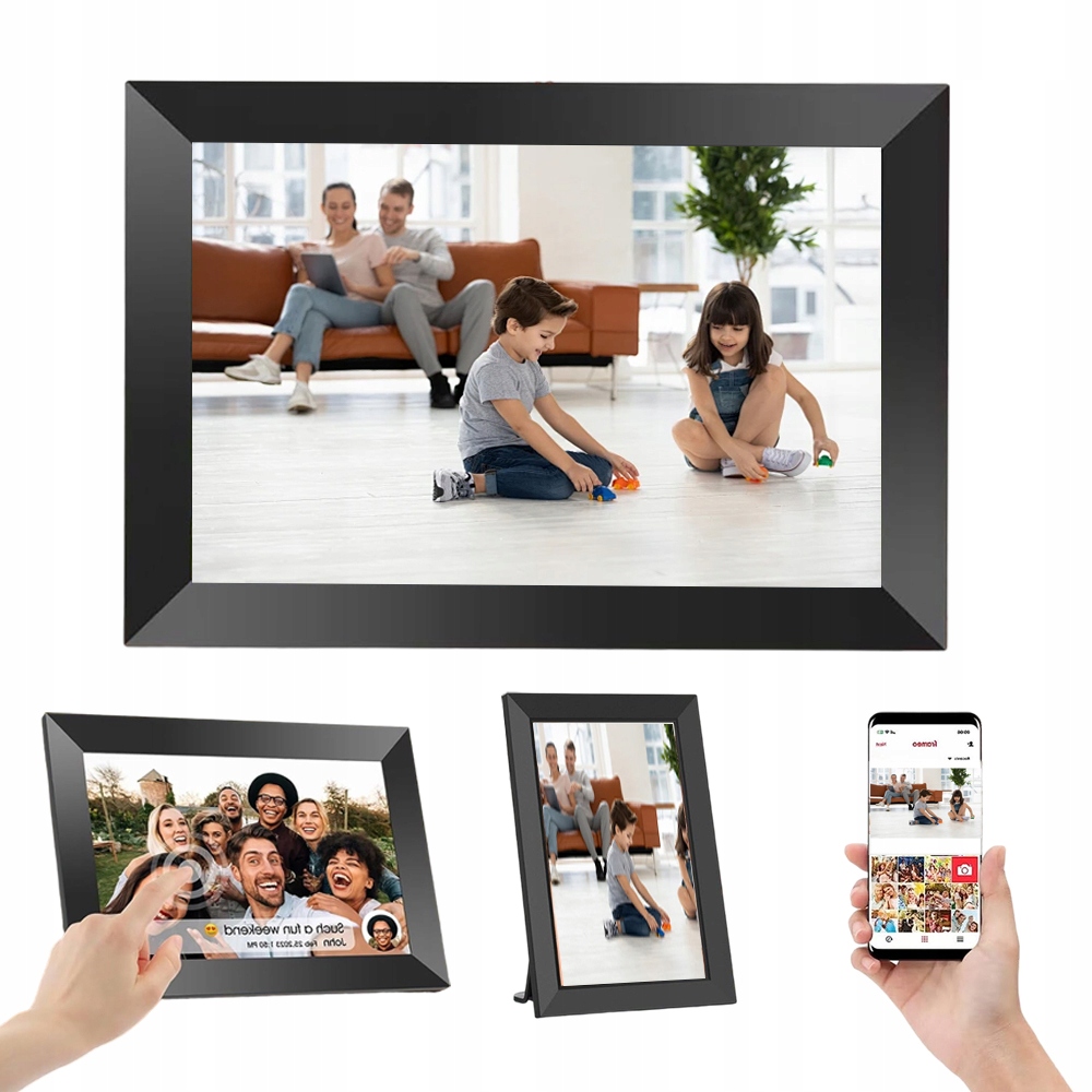 Rámeček Digitální Na Fotografie Dotykový Displej 10.1'' Led Fotorámeček Dárek 32GB