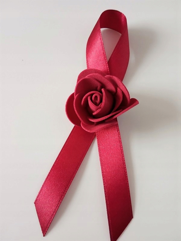 PR25 _AH * Przypinka butonierka ślub STUDNIÓWKA Kolor dominujący czerwony