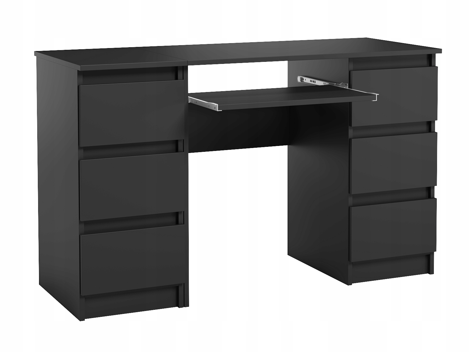 Biurko Szkolne Komputerowe 3 Szuflady Heini Czarne Kolekcja Klasyczna