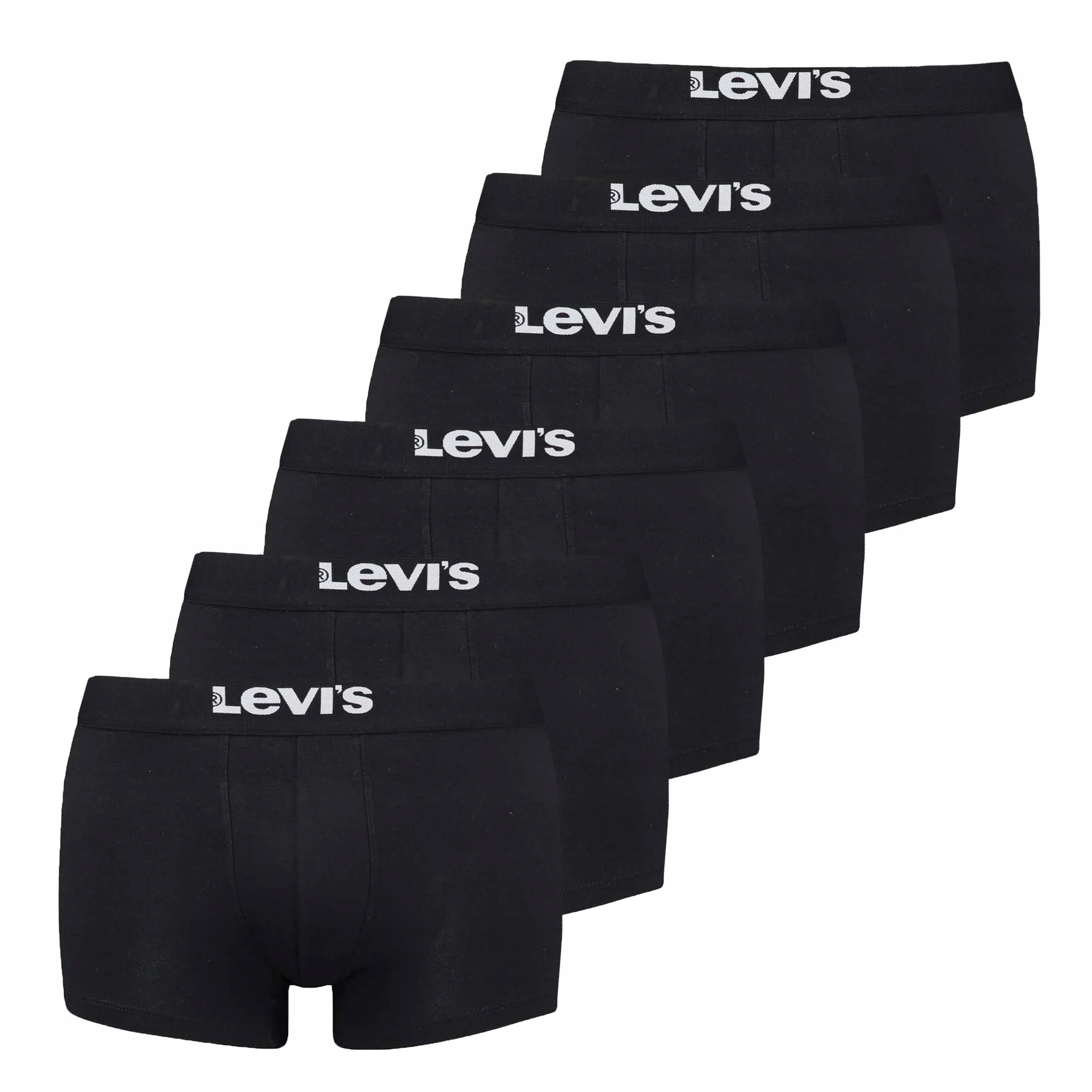 Spodní Prádlo Boxerky Spodní prádlo Levi's Pánské Spodní Prádlo Boxerky Černé Bavlna Balení 6 Kusů L