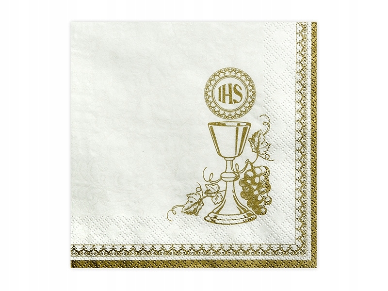 

Serwetki Kielich biały, 33 x 33cm komunia