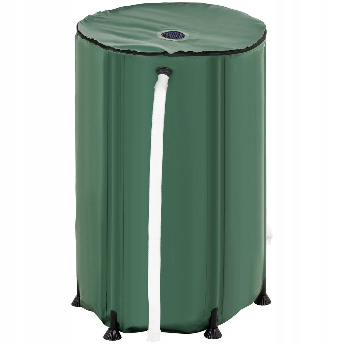 BECZKA ZBIORNIK NA DESZCZOWKĘ Z RYNNY 380L ZESTAW Kolor zielony