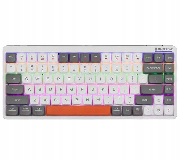 Klawiatura bezprzewodowa mechaniczna Tracer Fina 84 Outemu Red Biało-Szara