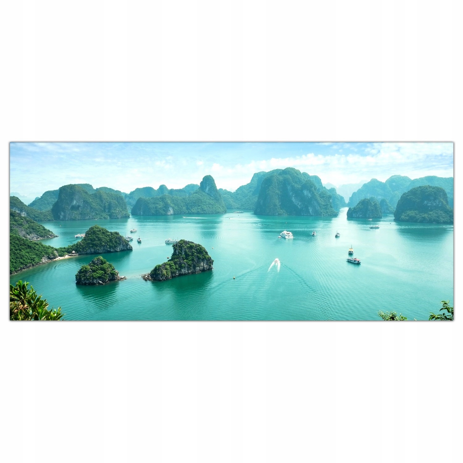 Vietnam Tropiki Zátoka 125x50 cm Lacobel do kuchyně