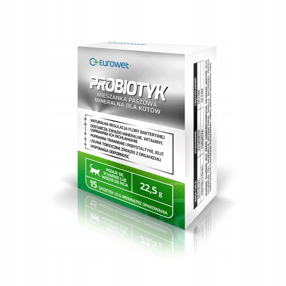 Levně Eurowet Eurowet Probiotikum v sáčcích pro kočky 15 x 1,5 g