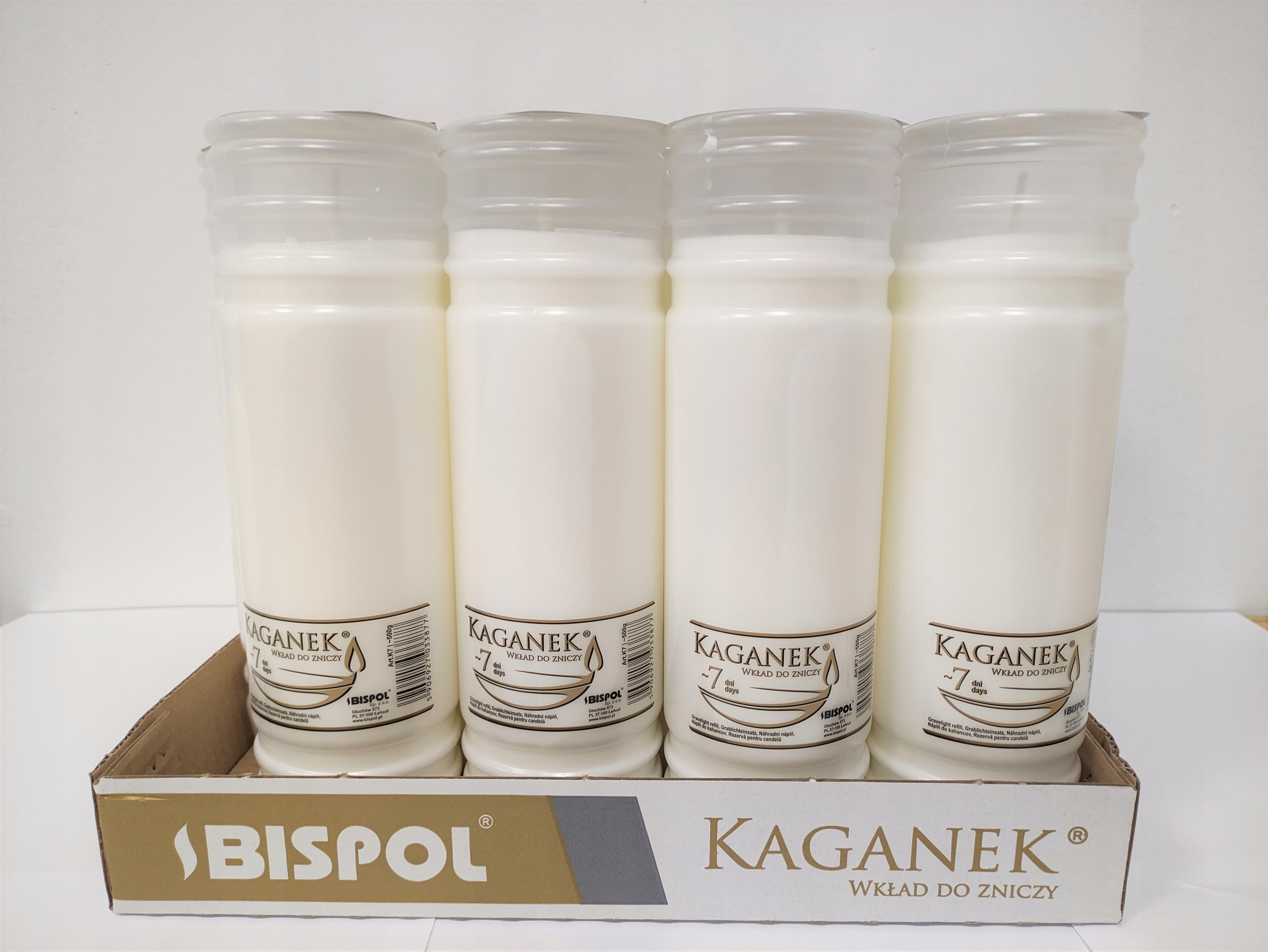 

16x Wkłady do zniczy parafinowe Kaganek 7 Bispol