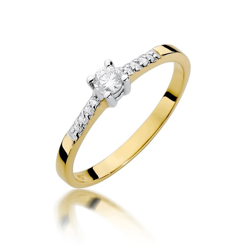Prstýnek s brilianty 0,22 ct pr.585