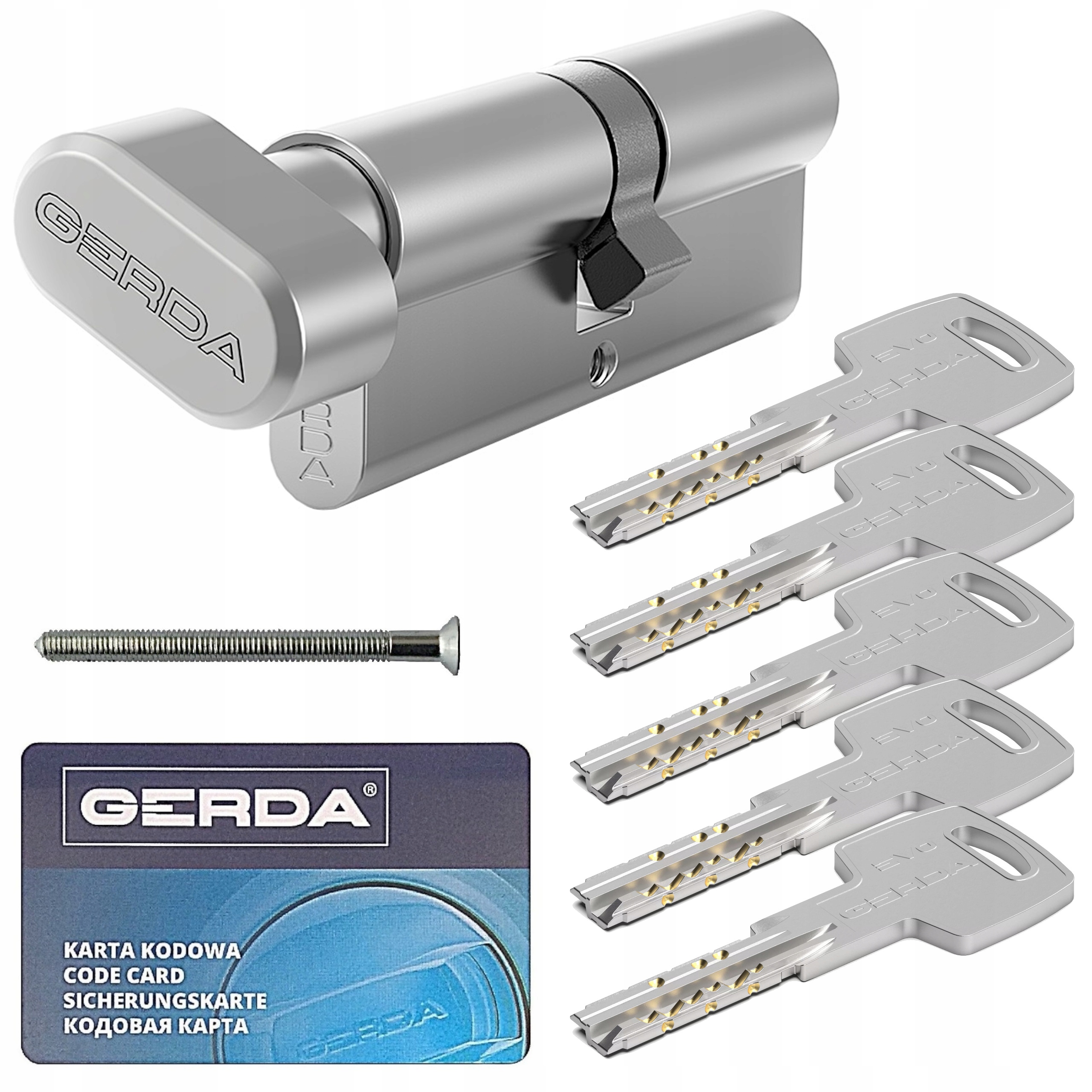 

wkładka Gerda Evo 45/55G z gałką nikiel