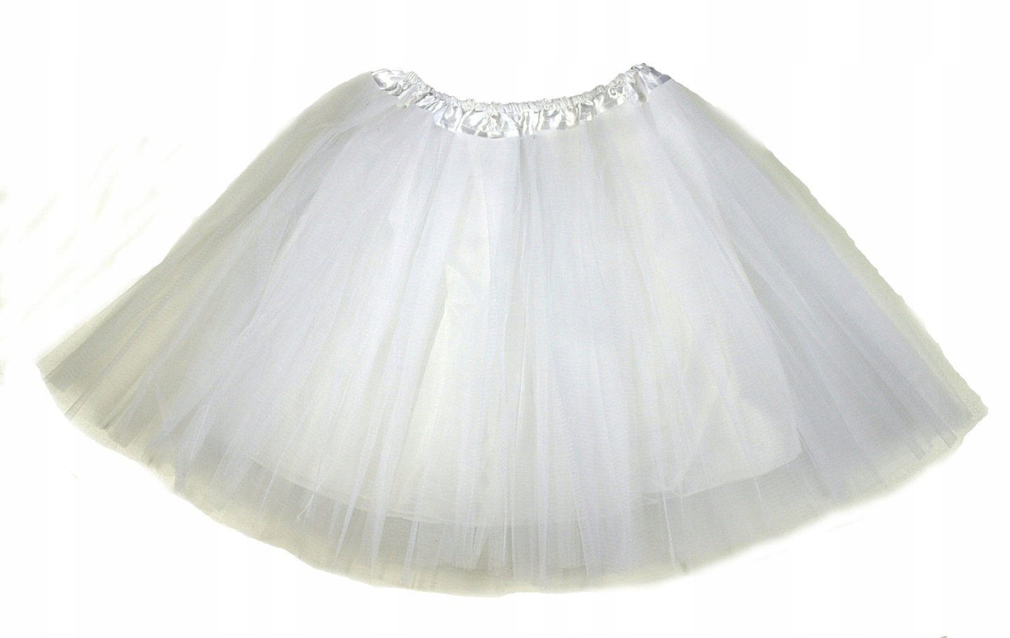 SPÓDNICZKA TIULOWA z podszewką SPÓDNICA 50cm biała