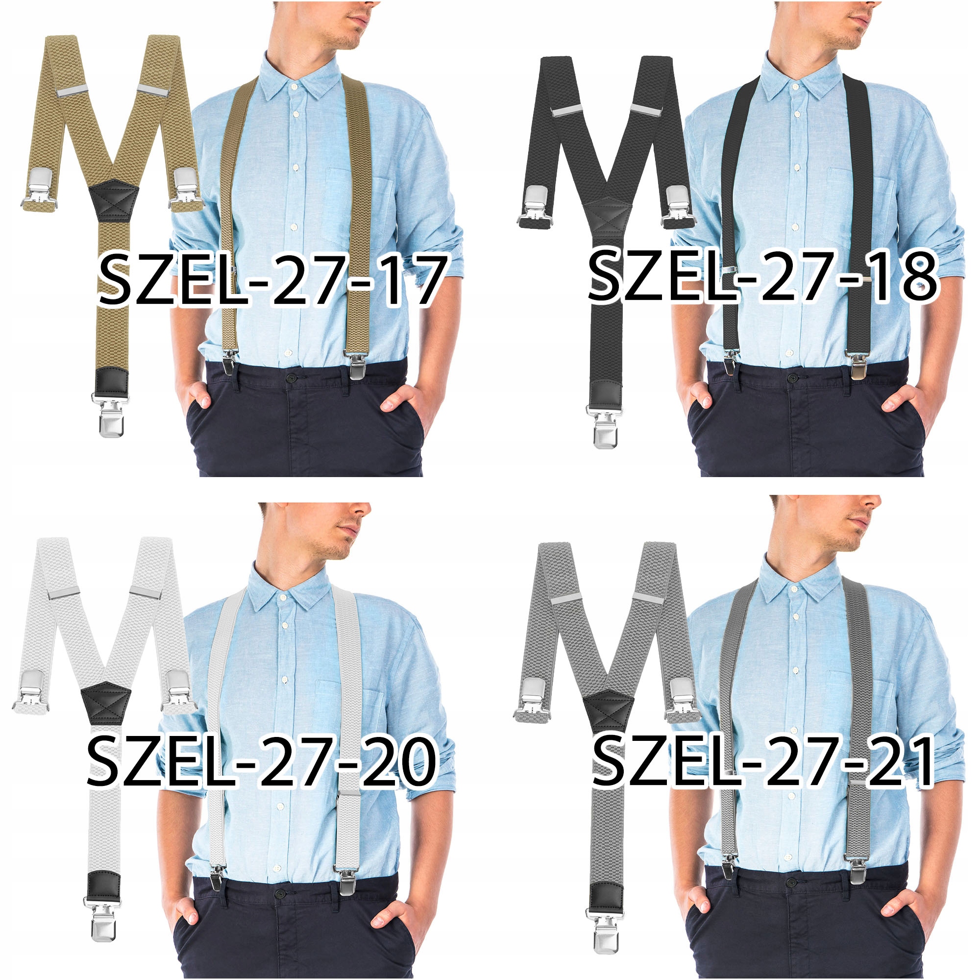 SZEROKIE SZELKI DO SPODNI NARCIARSKICH, SZEL-27-ZE Wzór dominujący bez wzoru