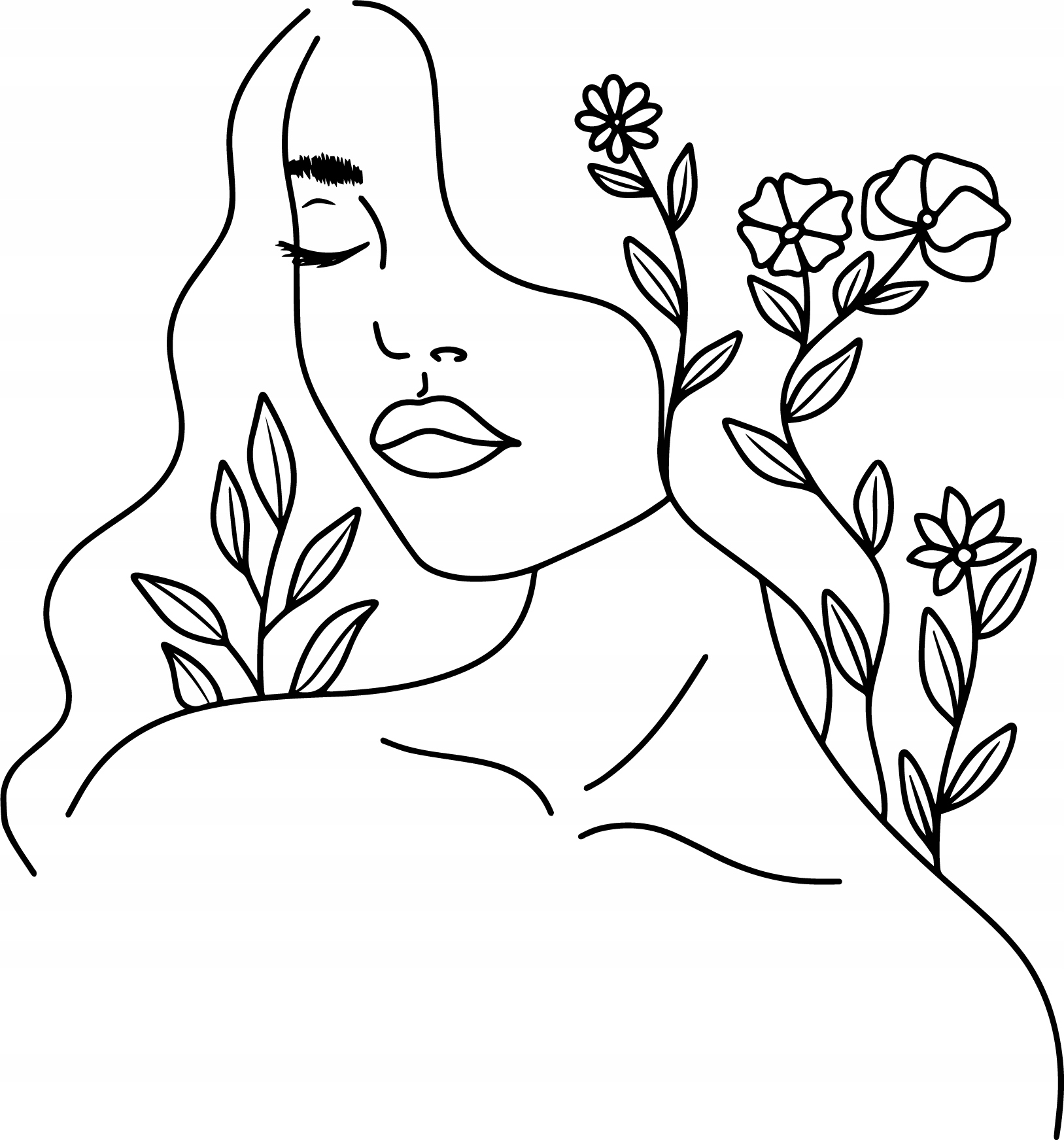 

Naprasowanka Kwiaty Linii Termo Naklejka Na Odzież