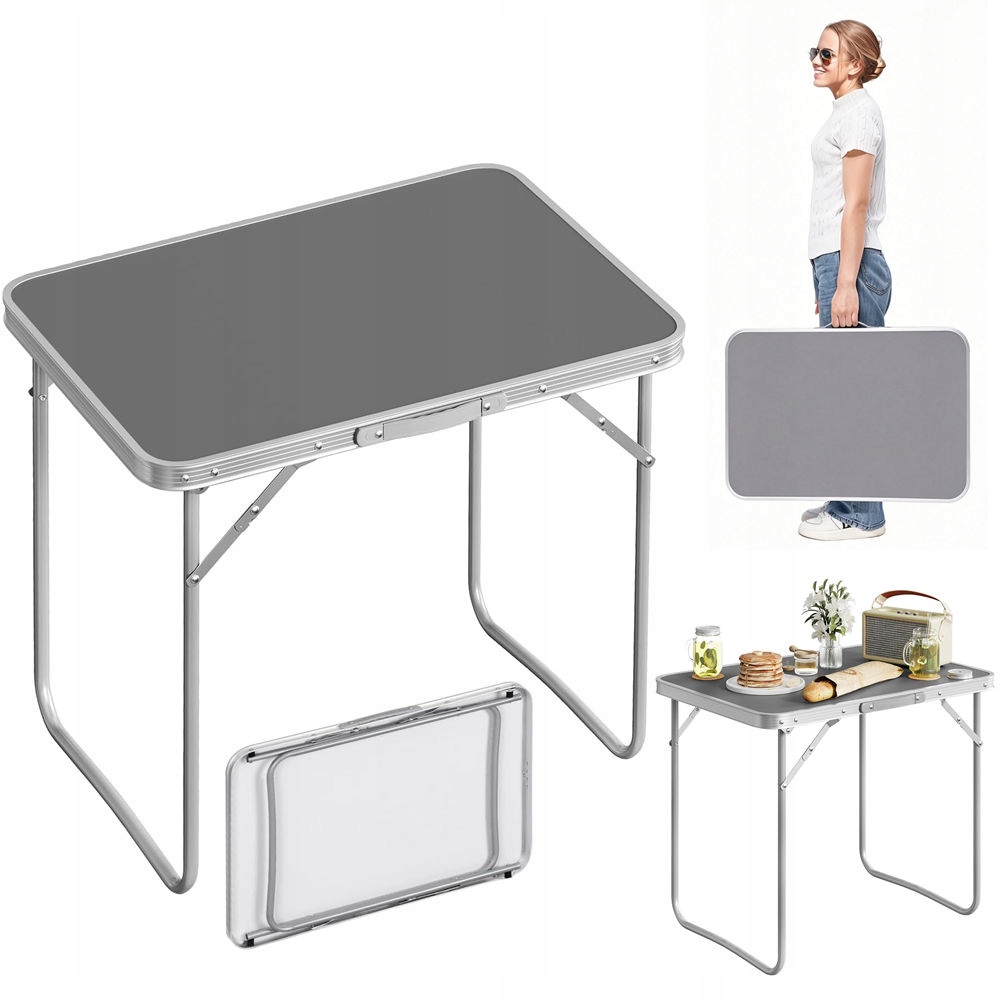 Skládací Turistický Stůl Terasový Zahradní Kufr 70x60x50 cm