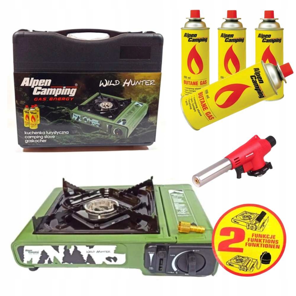 Cestovní vařič 4 kartuše hořák