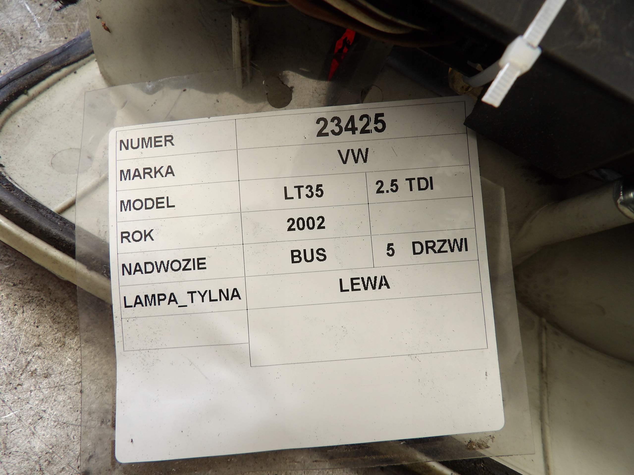 Volkswagen LT35 Licht hinten links