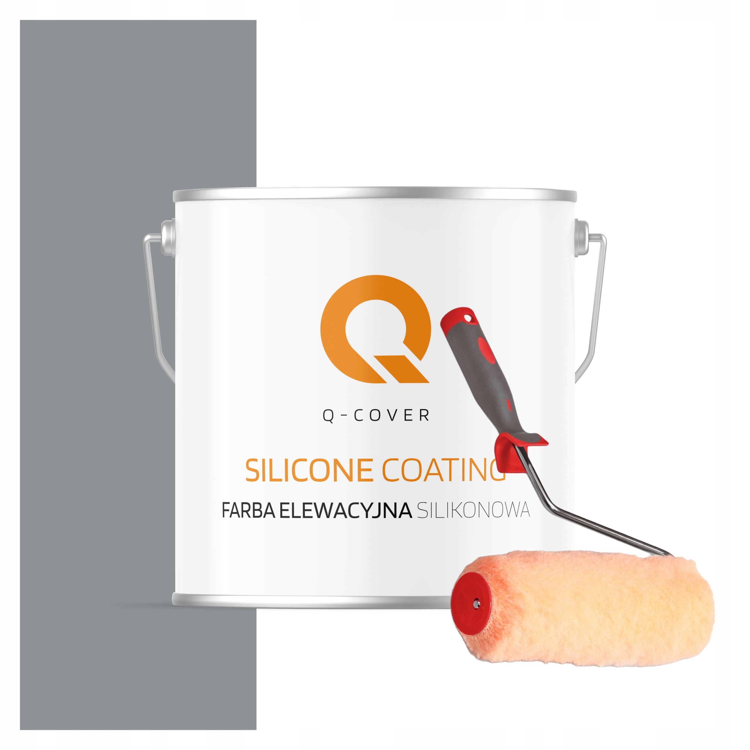 Vonkajšia fasádna farba na omietku 5L Farba šedá Uv valček