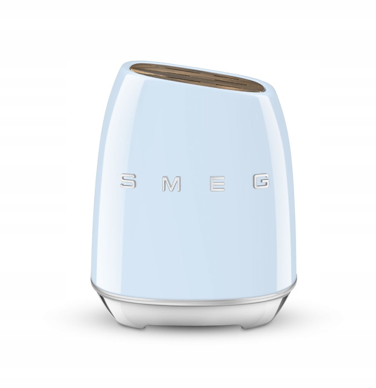 Zestaw 6 noży w bloku błękitnym 50's Style Smeg