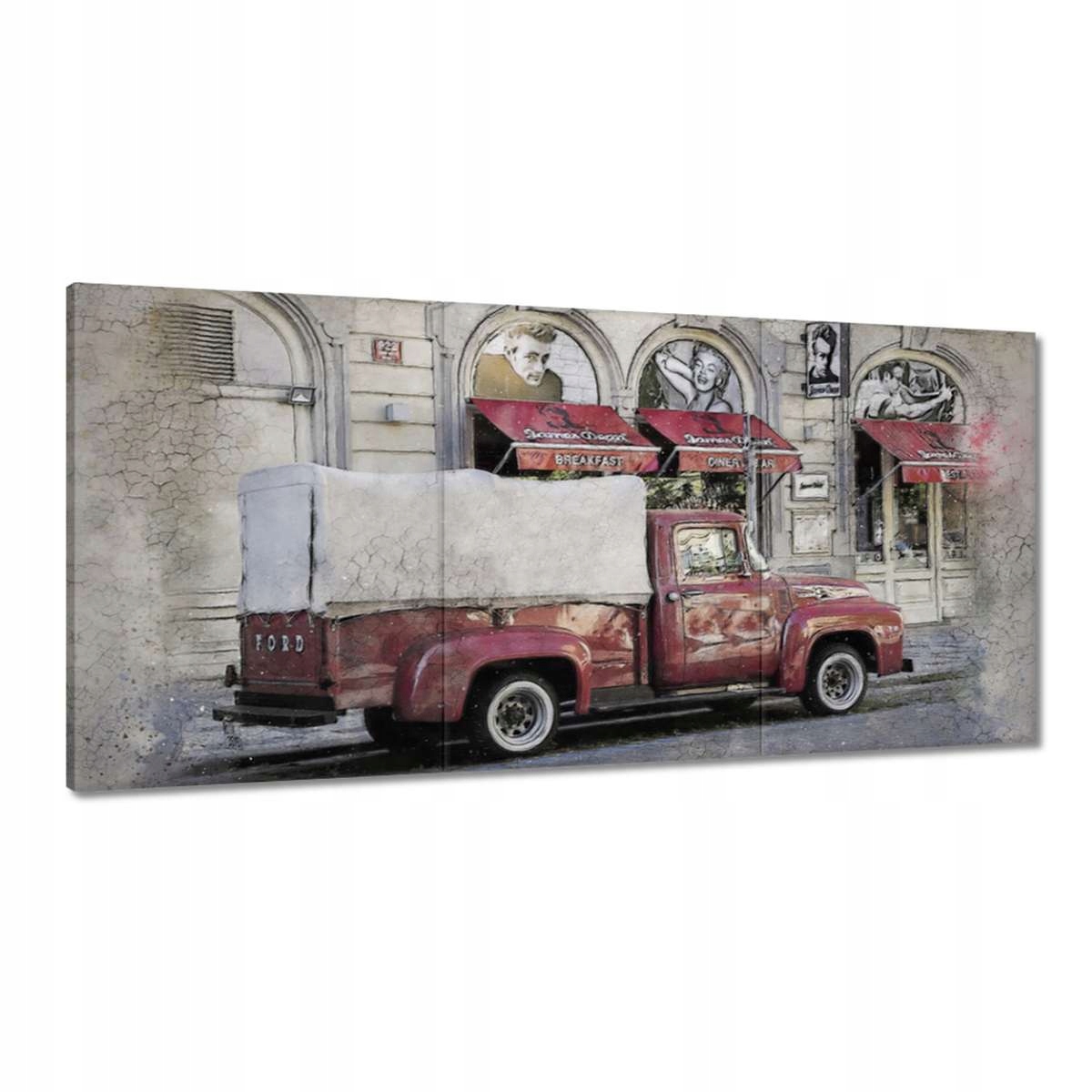 Obrazy 180x90 Červený PickUp z Usa