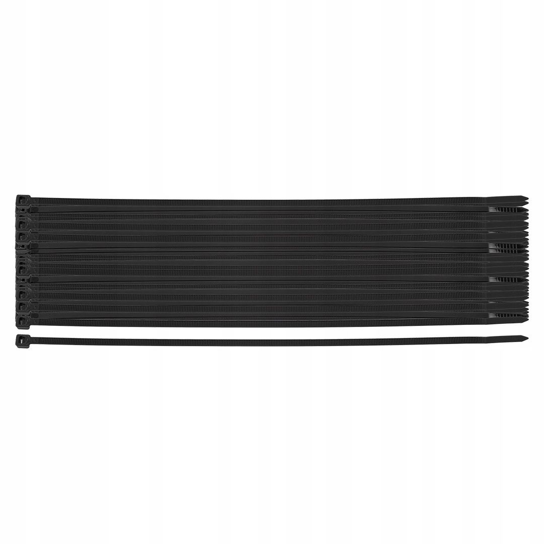 Neo Opaski zaciskowe trytetki Extreme 4.8 × 370 mm, czarne, 50 szt. 01-636