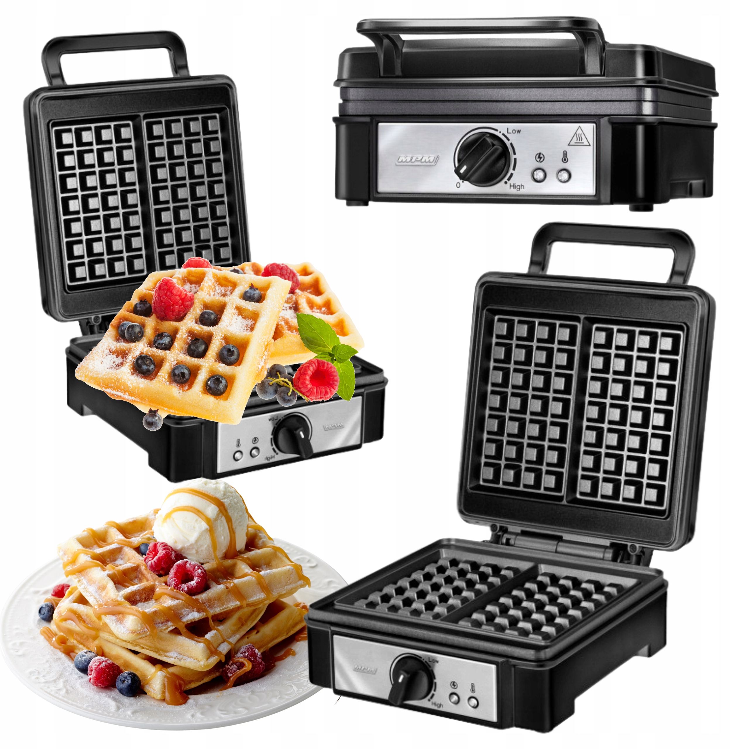 Gofrownica Mpm 1400 W czarny