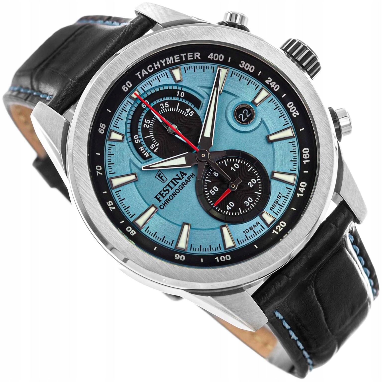 Pánské Hodinky Festina F20695/2 Timeless Chronograph Černé Na Řemínku Data