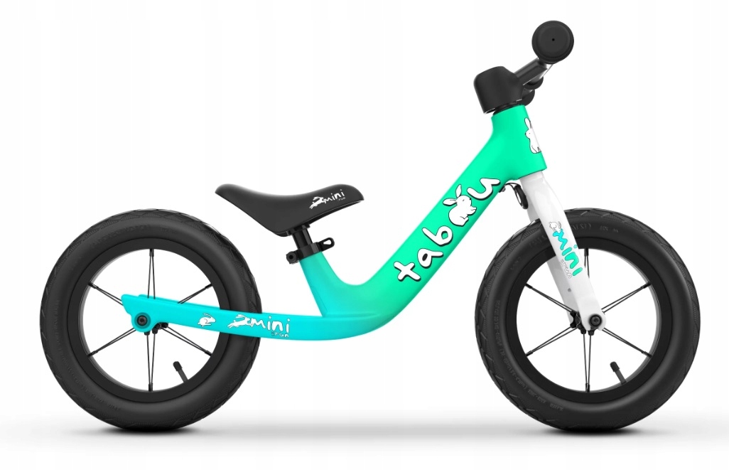 Rower Dziecięcy Biegowy Lekki 3,2 Kg 12 Cali Turkusowy Dla Dzieci Stabilny