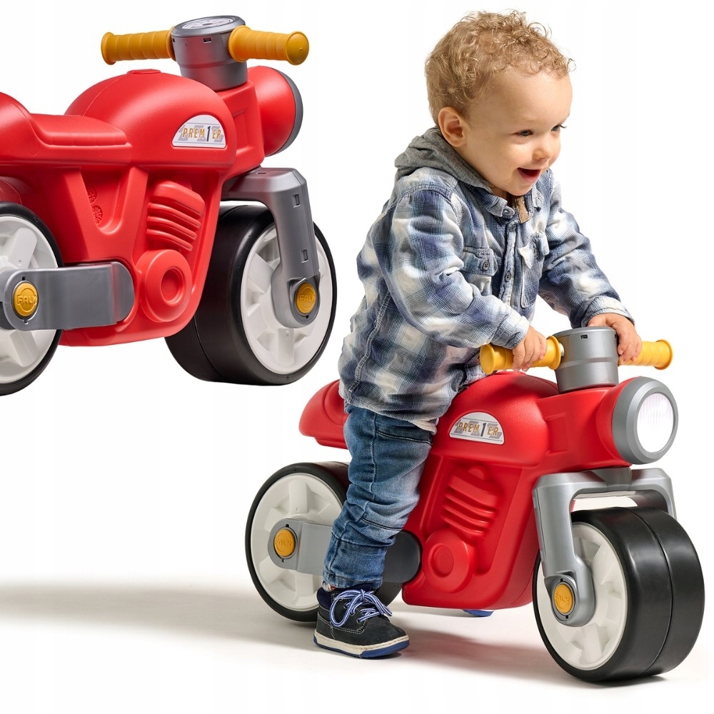 Jeździk Motorek Rowerek Biegowy Odpychacz Ciche Koła Retro Czerwony Falk