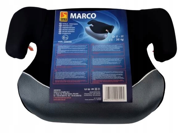 FOTELIK PODSTAWKA PODKŁADKA MARCO 15-36kg ATEST 125-150 cm NOWY MODEL